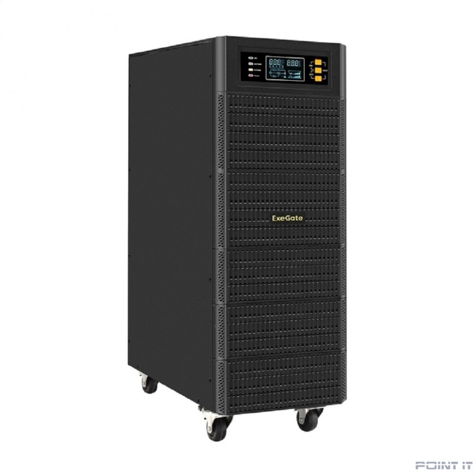 Exegate EX296952RUS ИБП On-line ExeGate PowerExpert TL-575-6kVA.240V.LCD.AVR.T.USB.RS232.SNMP <6000VA/6000W, On-Line, PF=1, LCD, клеммы, RS232, USB, SNMP-slot, встроенные батареи 12V 7.2Ah -20шт, возм