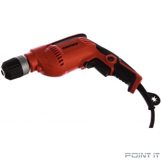 Дрель ПАРМА ДЭ-01-10/500Р [02.025.00001] { 500Вт; 10мм; 0-3100; реверс; БЗП) (10шт/кор }