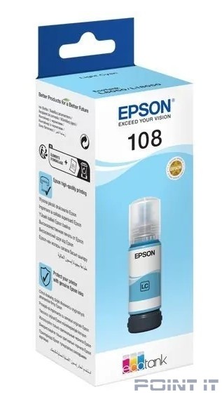 EPSON C13T09C54A Картридж 108 EcoTank Ink для Epson L8050/L18050, Light Cyan 70ml