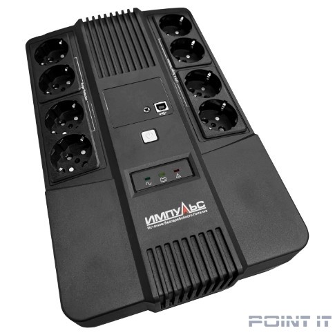 Импульс ИБП МАСТЕР 800 {800/480 ВА/Вт, LED, USB, RJ11/RJ45, SCHUKOx8} {MT80103}