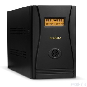 Exegate EP285522RUS ИБП ExeGate SpecialPro Smart LLB-2000.LCD.AVR.EURO.RJ &lt;2000VA/1200W, LCD, AVR, 4 евророзетки, RJ45/11, Black&gt;