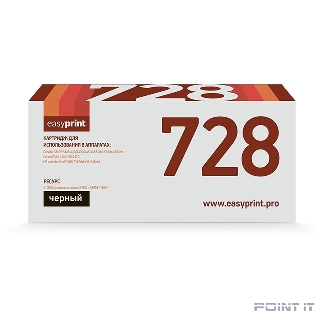 Easyprint Cartridge 728/CE278A Картридж LC-728 для Canon MF4410/4430/4450/HP LJ P1566/M1536 (2100 стр.) с чипом