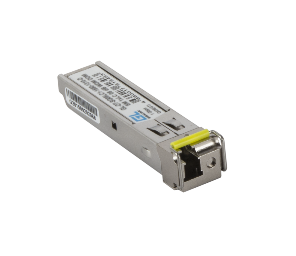 Модуль GIGALINK SFP, WDM, 1Гбит/c, одно волокно SM, LC, Tx:1550/Rx:1490 нм, DDM, 24 дБ (до 80 км) (GL-3080R)