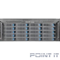 Procase ES424-SATA3-B-0 {4U 24 SATAII/SAS hotswap HDD, глубина 650мм, MB 12"x13", без Б/П ,черный}