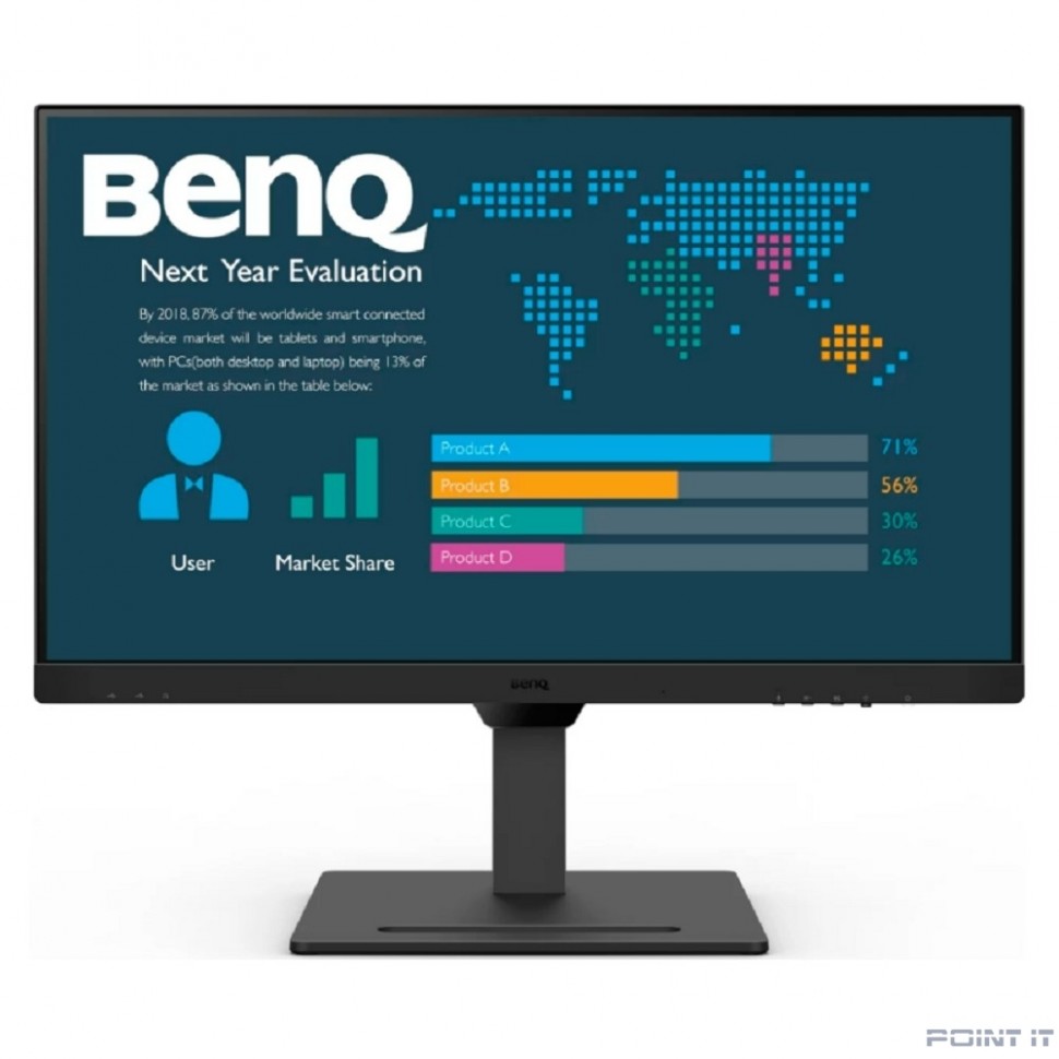 Монитор LCD BenQ 27" BL2790QT {IPS 2560x1440 60Hz 250cd 5ms 2xHDMI DisplayPort USB-C(65W) Speakers Pivot}