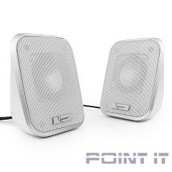 Акустич. система 2.0 Gembird SPK-100-W, белый, 6 Вт, регулятор громкости, USB-питание