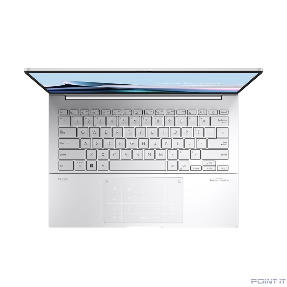 Ноутбук ASUS Zenbook 14 UX3405CA-PP642 [90NB14W2-M00Y50] Silver 14" {OLED Ultra 9 285H / 32Gb / SSD 512Gb/Arc graphics/DOS+ алюм корп; +чехол; NumberPad}