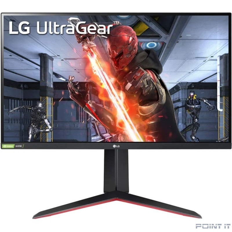 Монитор LCD LG 27" 27GN650-B черный {IPS 1920x1080 144Hz 5ms 360cd 1000:1 HDR10 8bit 2xHDMI2.0 DisplayPort1.4 FreeSync(Prem) G-Sync AudioOut VESA}