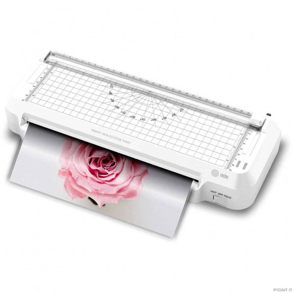 Cactus Ламинатор CS-LAB-F2 белый A4 (70-125мкм) 25см/мин (2вал.) хол.лам. лам.фото