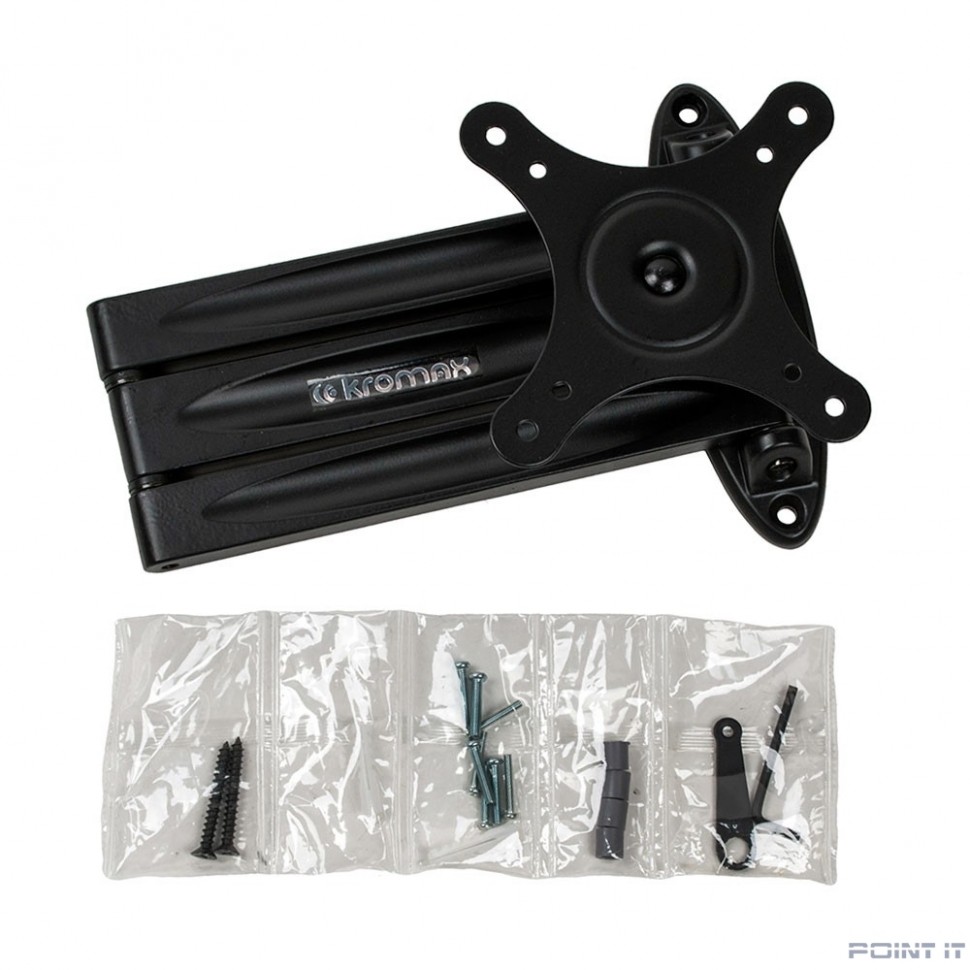 Kromax TECHNO-11 черный 10"-32" макс.15кг настенный поворот и наклон