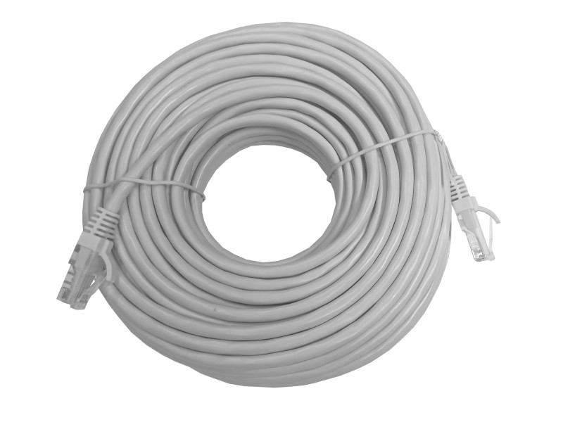 Патч-корд UTP4 cat.5е, 20.0м, CCA, LSZH, серый, литой коннектор NETKO Optima