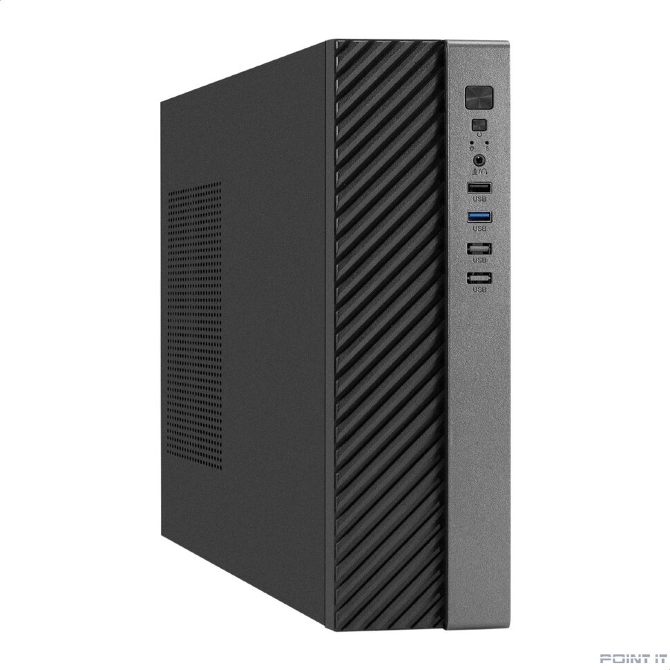 Exegate EX298792RUS Корпус Desktop ExeGate MI-302U-300 (mATX/mini-ITX, TPS300 8см, 1*USB+1*USB3.0, HD аудио, черный)