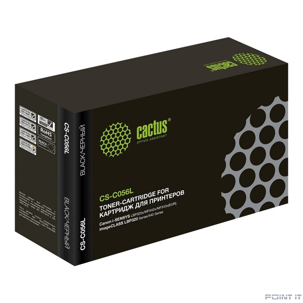 Картридж лазерный Cactus CS-C056L черный (10000стр.) для Canon imageCLASS LBP320 Series/540 Series