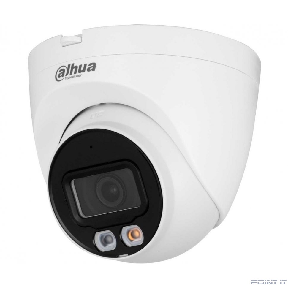 DAHUA DH-IPC-HDW2849TP-S-IL-0360B Уличная турельная IP-видеокамера SmartDualLight 8Мп, 1/2.7” CMOS, объектив 3.6мм, видеоаналитика, микрофон, ИК 30м, LED 30м, IP67, металл/пластик