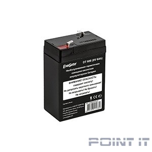 Exegate EX282950RUS Аккумуляторная батарея DT 606 (6V 6Ah, клеммы F1)