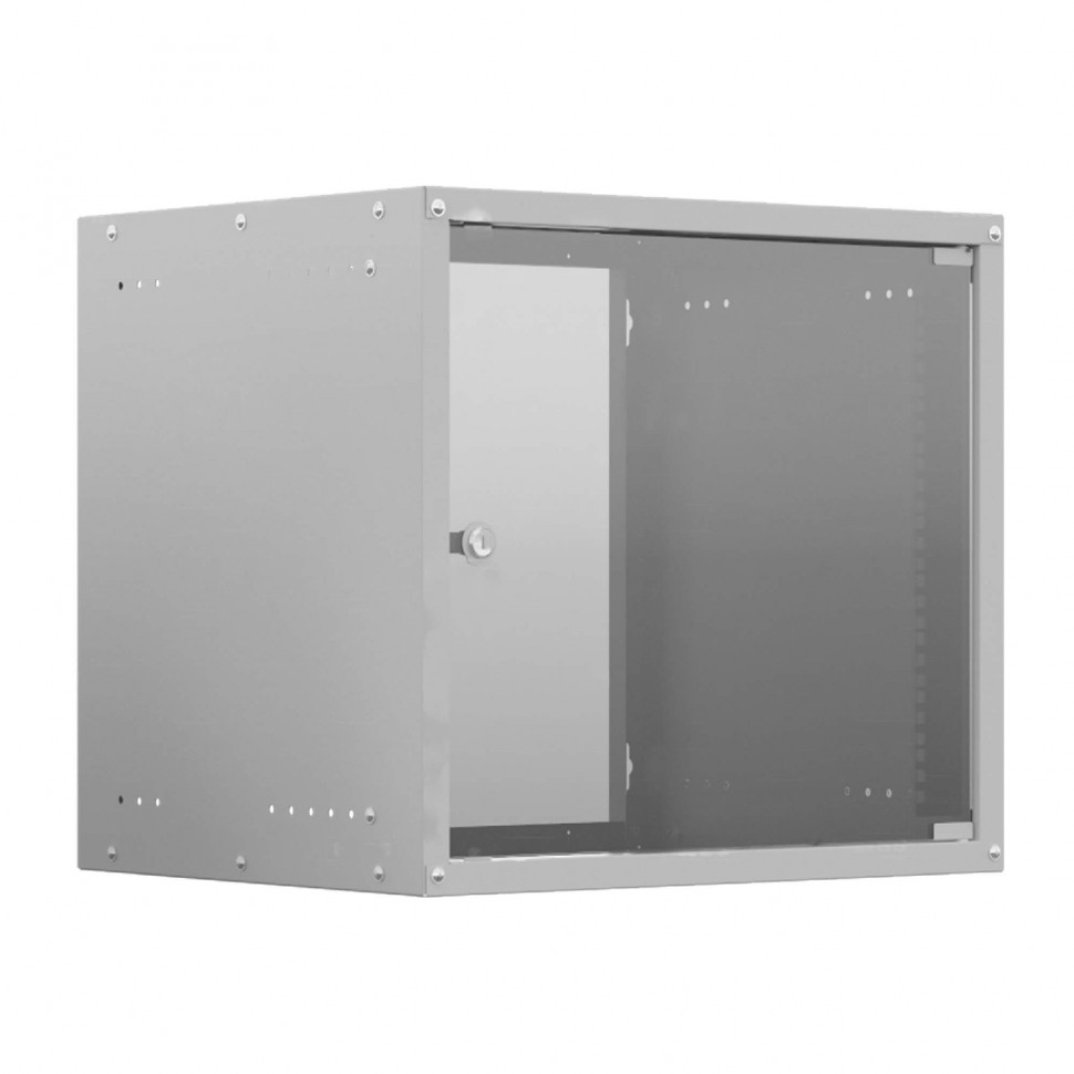 Шкаф настенный телекоммуникационный NTSS LIME 9U (Ш*Г*В 550*450*500) 19 разобранный, стеклянная дверь, серый